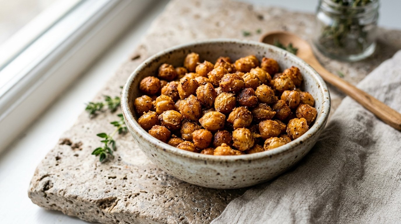 Garbanzos tostados al horno